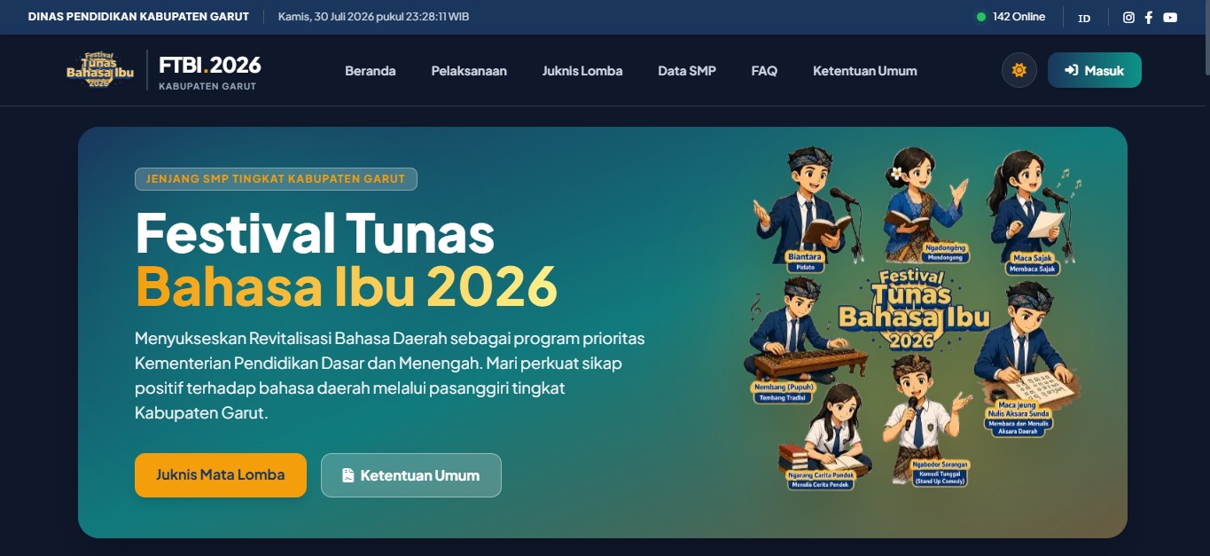 Website Aplikasi Manajemen Lomba FTBI 2026 SMP Garut