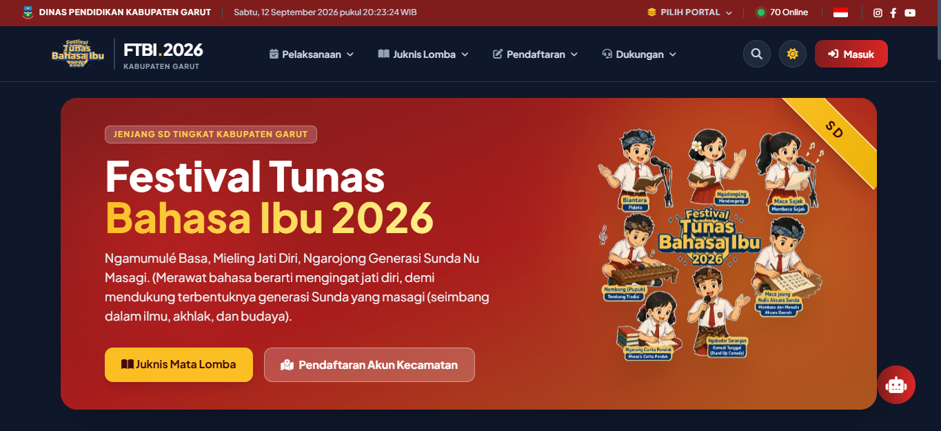 Website FTBI SD DIsdik Garut